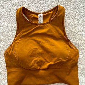 Lululemon Athletica Longline Mustard Sports Bra